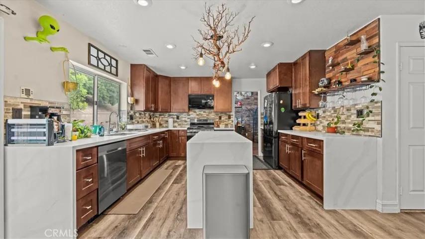 Waterfall Granite kitchen and new cabinets