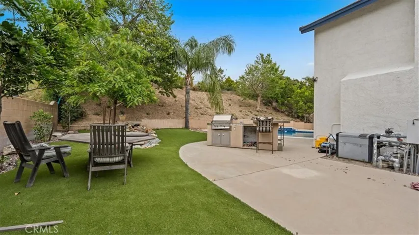 Turf in the backyard allows for easy care.