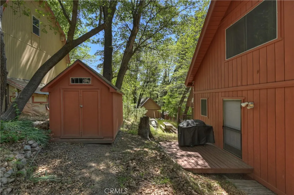 Backyard With 8x12 Storage Shed