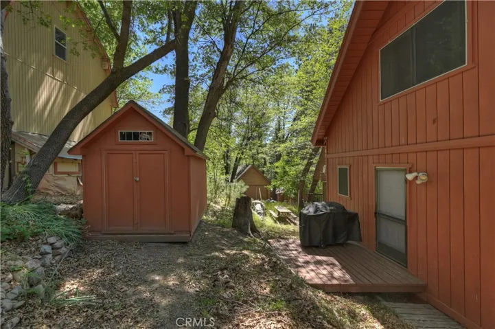 Backyard With 8x12 Storage Shed