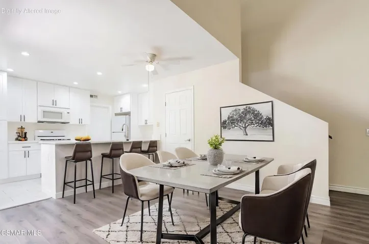 Dining and Kitchen (digitally staged)