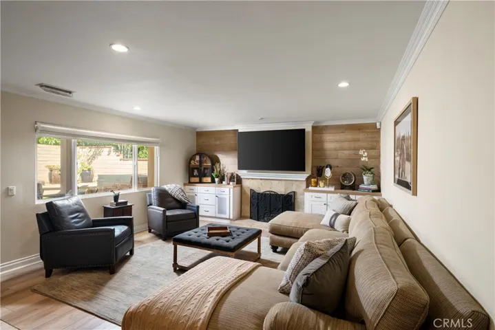 Warm and inviting family room designed for comfortable everyday living