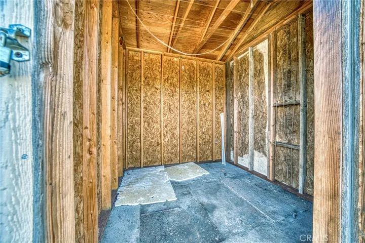 Inside view of smaller storage unit.