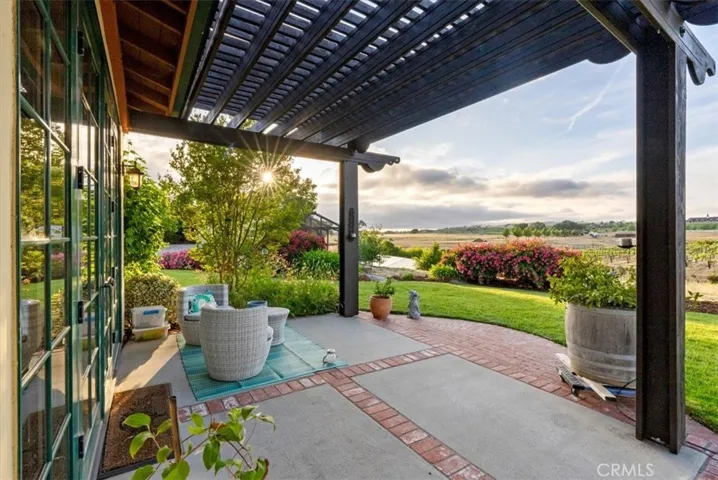 ...private patio with views across the valley...