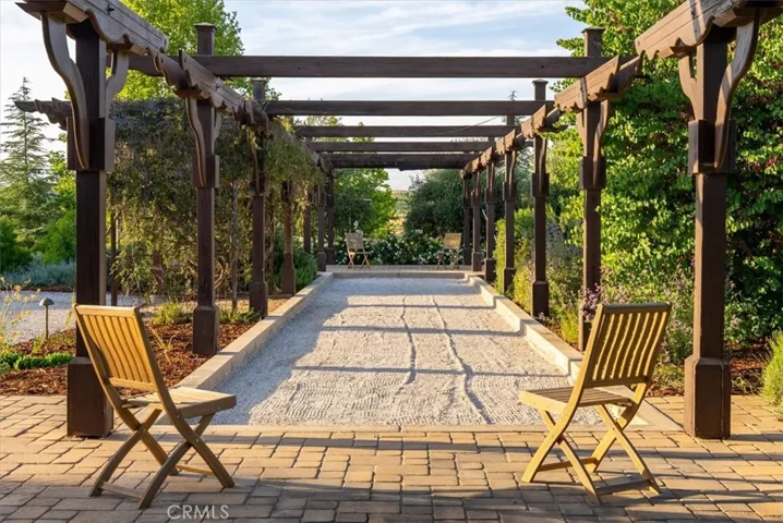 ...Bocce ball court...