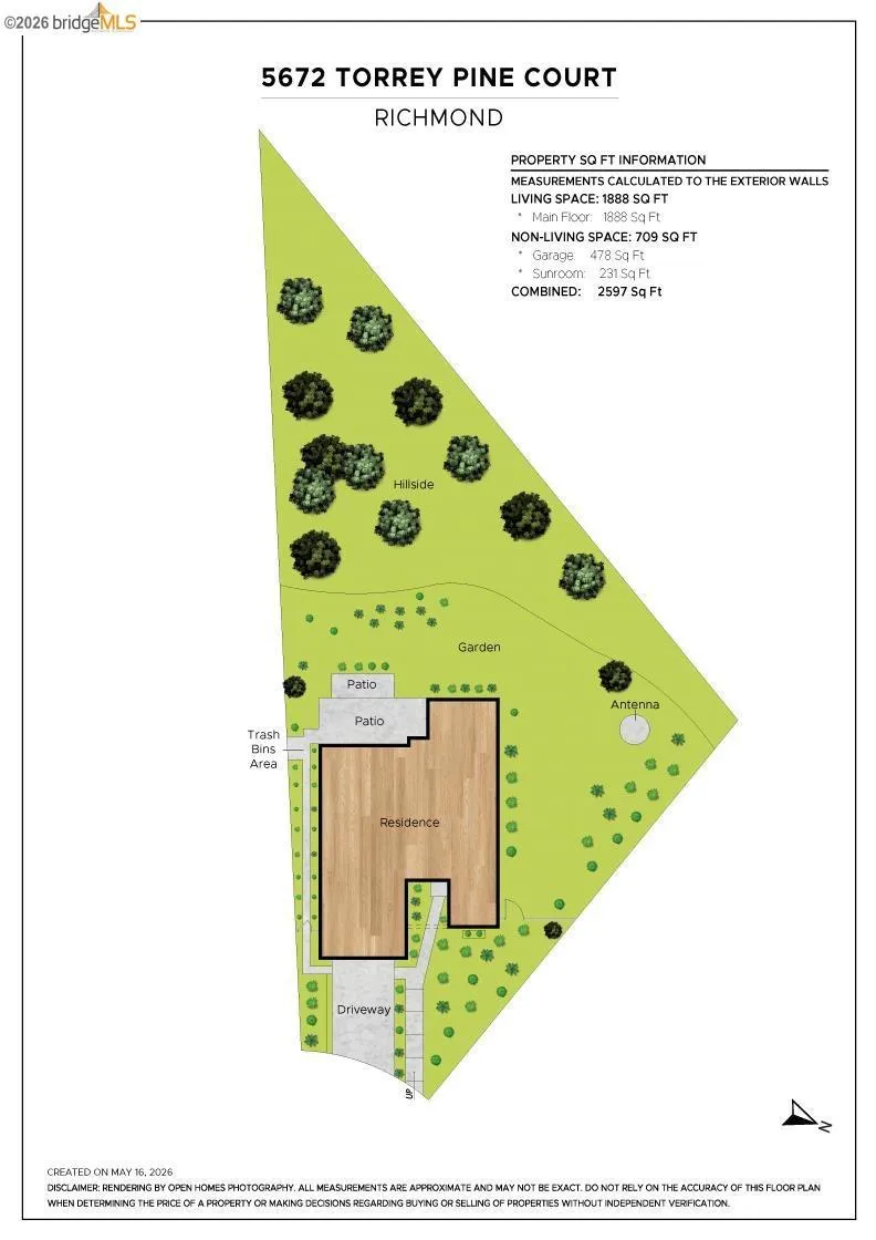 Property Floor Plan. Outlining the property's layout and square footage metrics