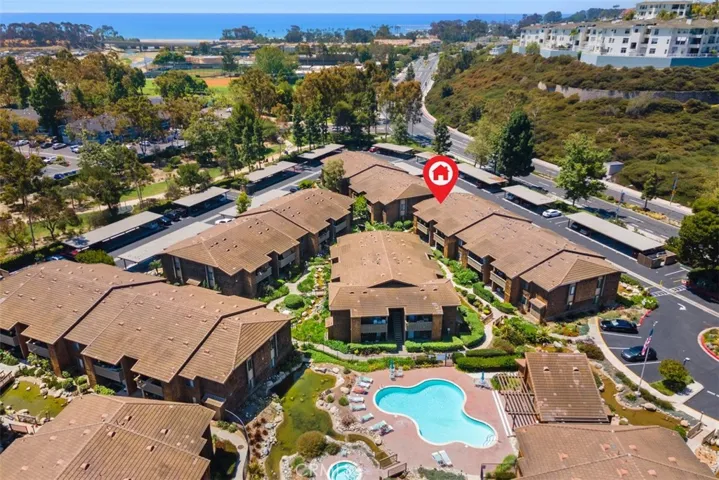 An arrow was placed by Photography company to show location of this condo.