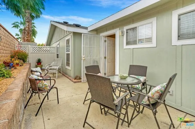 back porch staged