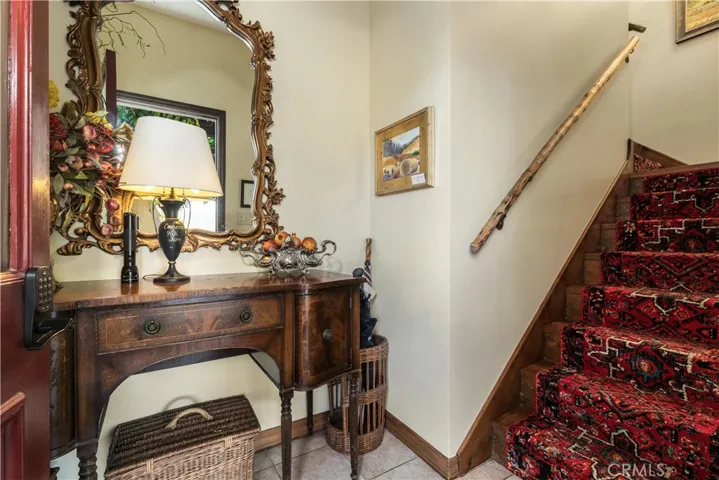Stairs to the living quarters.
