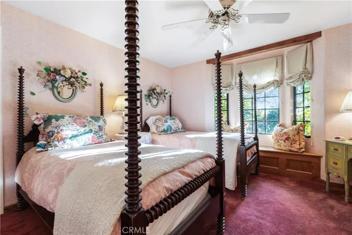 Guest room with large walk-in closet.
