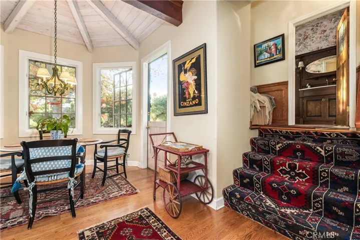 Access to a 3/4 bathroom off the nook.