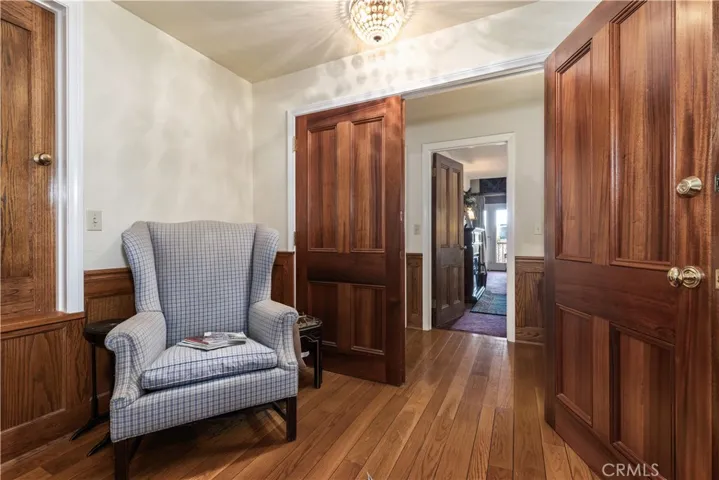 Upstairs landing separating the primary suite for additional privacy.