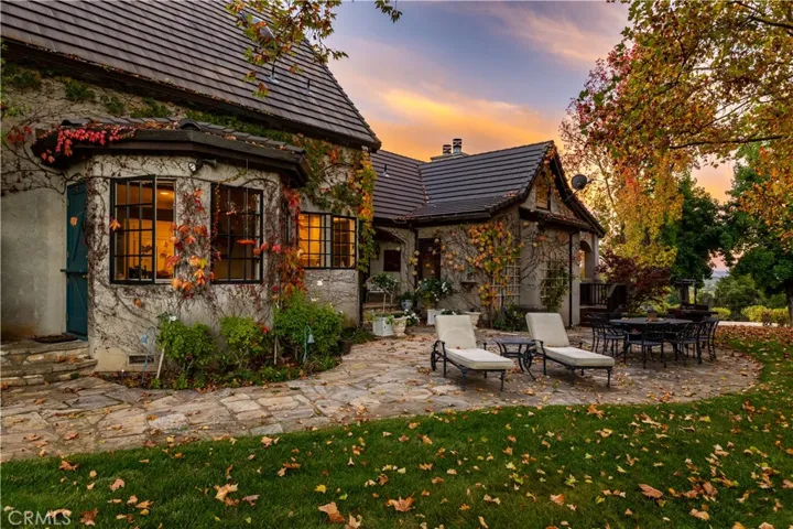 Stone patio and walkways.