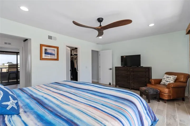 Primary with views and a walk-in closet