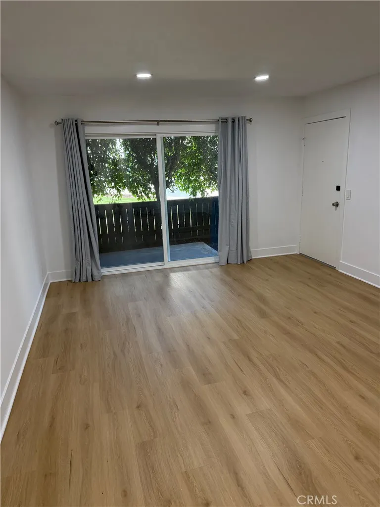 living room with slider