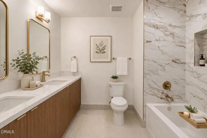 bathroom staged