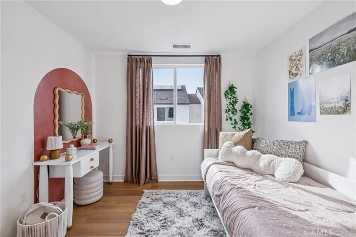 Model home secondary bedroom used for representational purposes.
