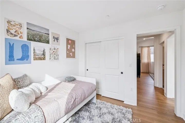 Model home secondary bedroom used for representational purposes.