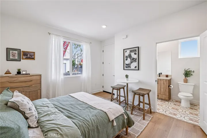 Model home junior primary suite on the first floor with secondary entrance