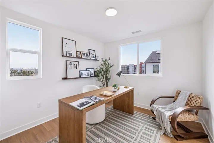 Model home secondary bedroom used for representational purposes.