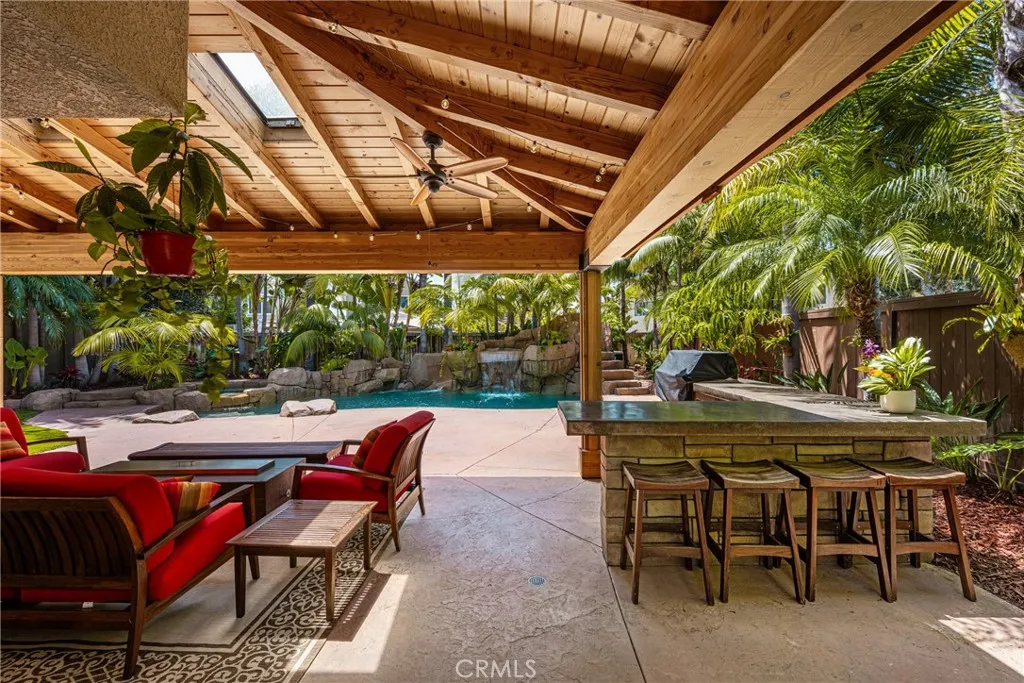 Custom Private swimming pool in the backyard.