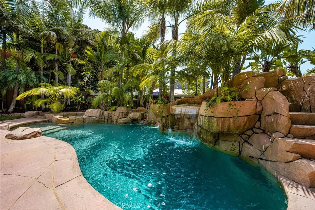 Custom Private swimming pool in the backyard.
