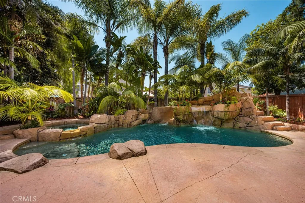Custom Private swimming pool in the backyard.