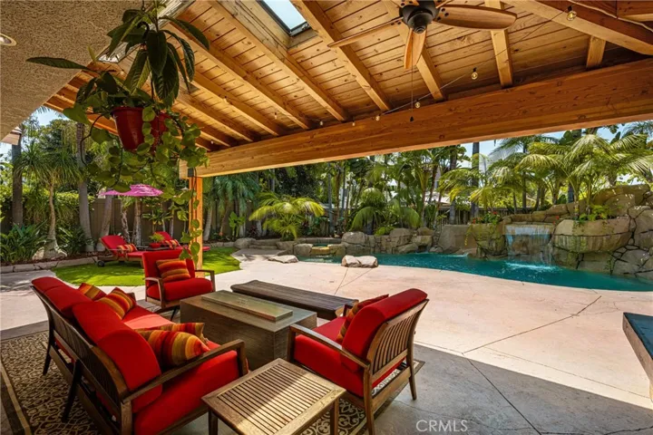 Custom Private swimming pool in the backyard.