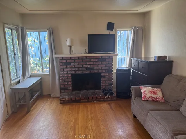 LIVING ROOM AND FIREPLACE