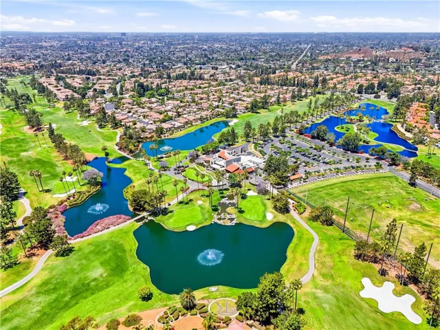 aerial view of golf course