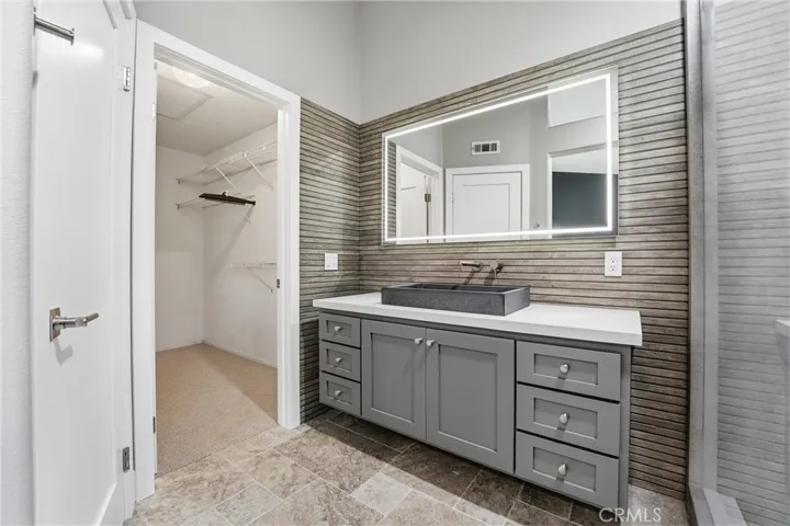 upgraded primary bathroom