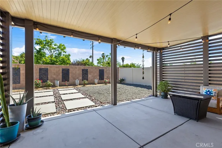 Solid alumawood covered patio area