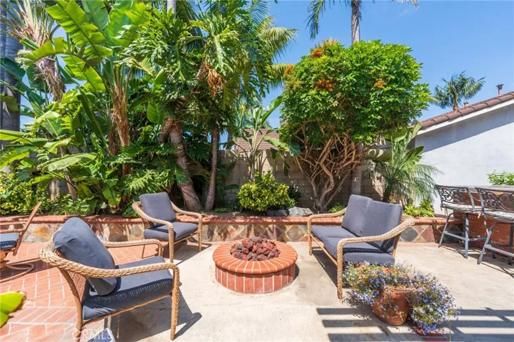 Cozy outdoor fire pit gathering space
