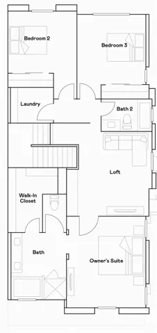 Residence 3 - level 2 floorplan