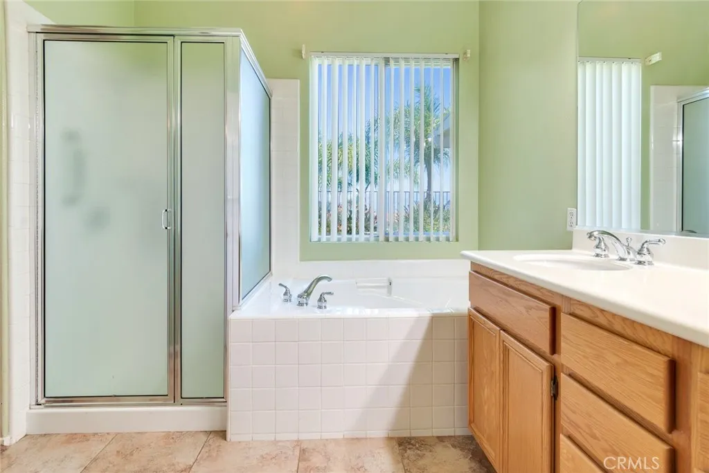 Primary Bathroom with Soaking Tub and Shower