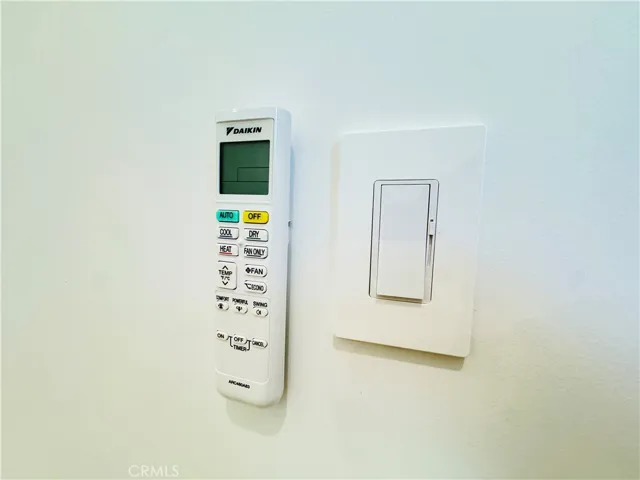 Each room has it's own wall units with remote