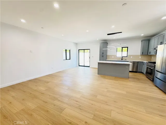 View from bottom of stairs