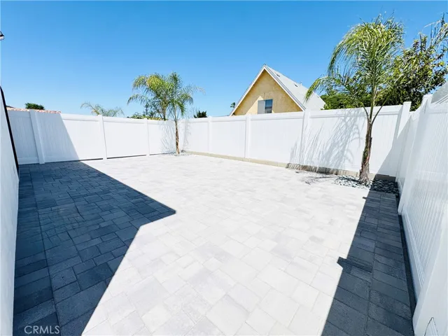 Large private patio