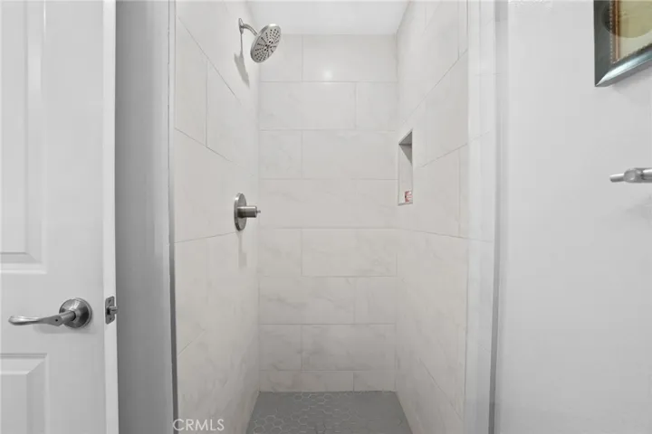 Remodeled guest bathroom shower