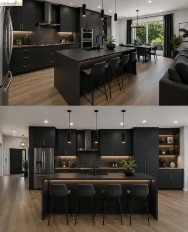 Property Interior. Displaying the kitchen and living areas of the property with fixtures and appliances