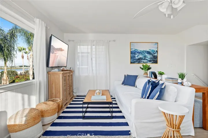 Living Room with Back Bay views