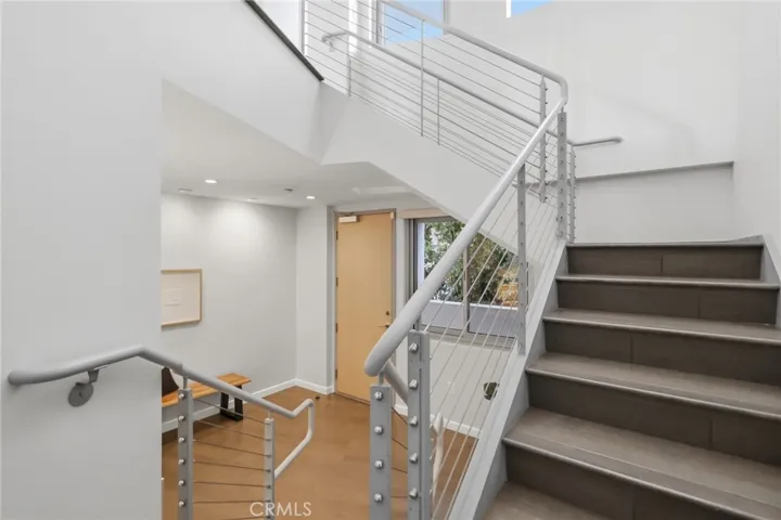 Interior modern designed stairs leading to second level