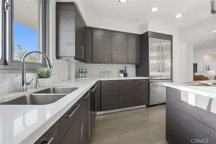 Spacious kitchen with views of the water from kitchen window.