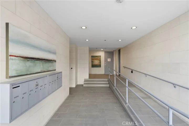 Front lobby entrance and mailboxes