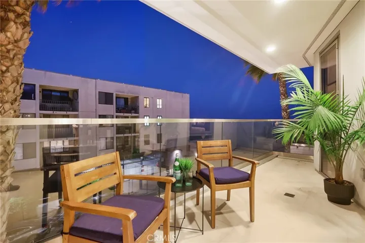 Private Balcony with clear water views from Living and dining room