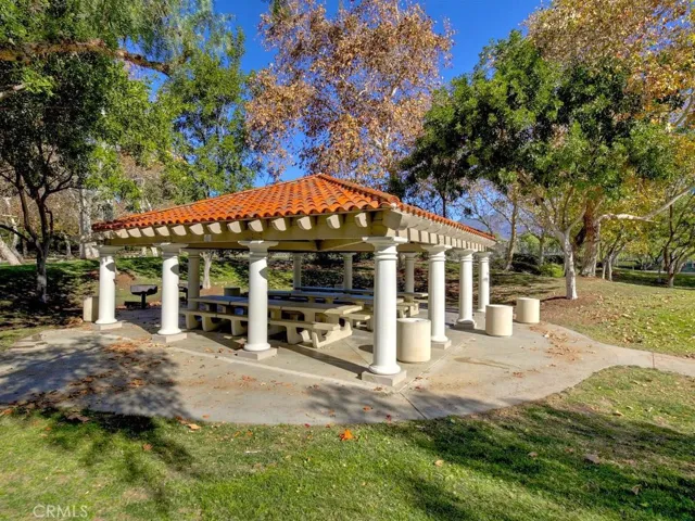Covered picnic facilities available for party rentals.