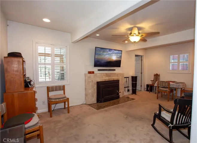 living room (dining table usually in kitchen)