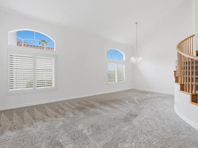 Living room and dining room