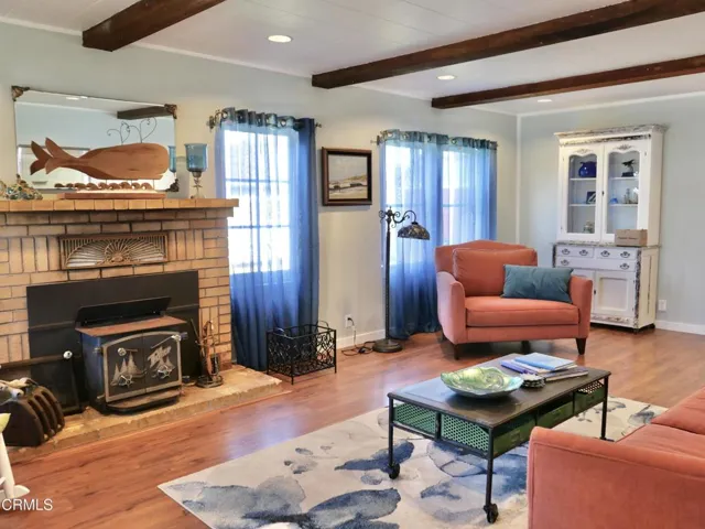 Living Room with Woodstove