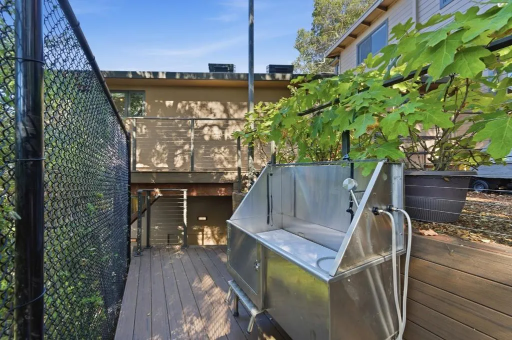 Dog wash area